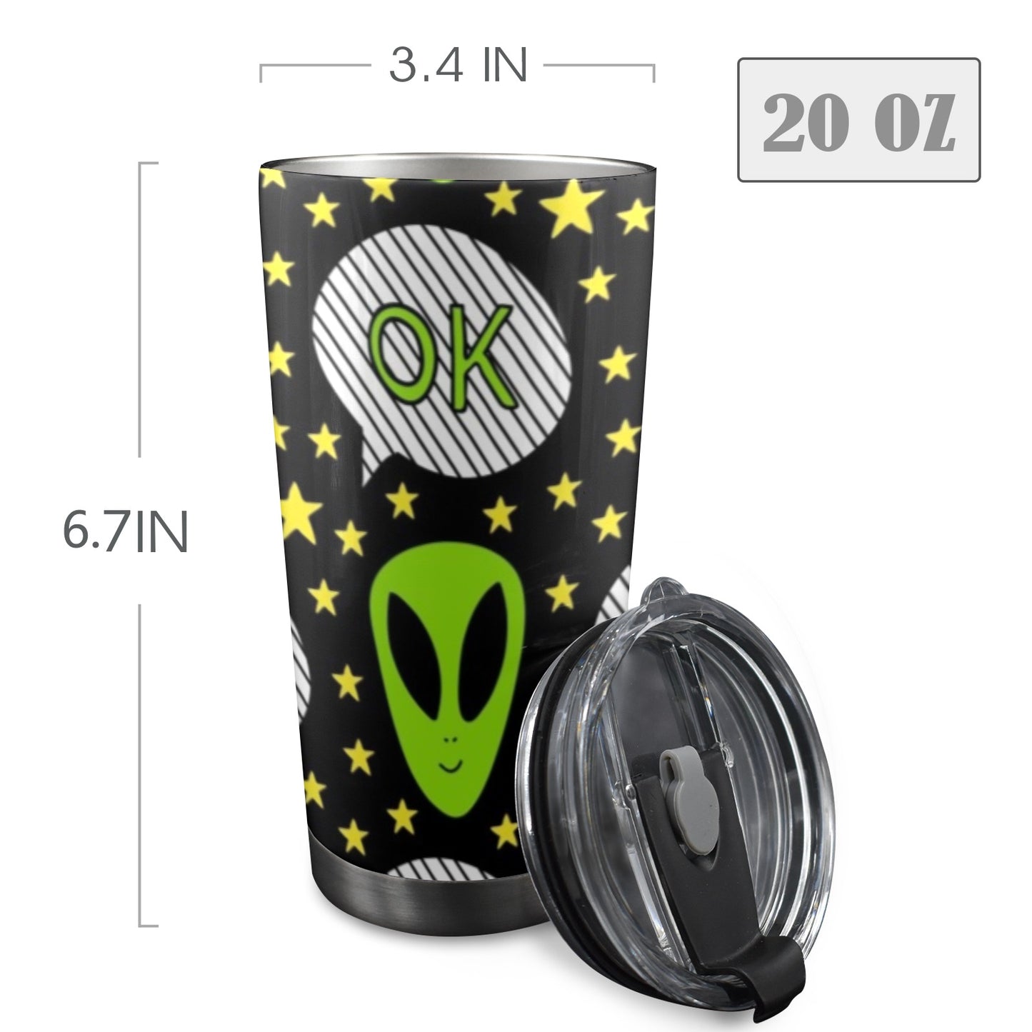 Alien OK - 20oz Travel Mug / Tumbler