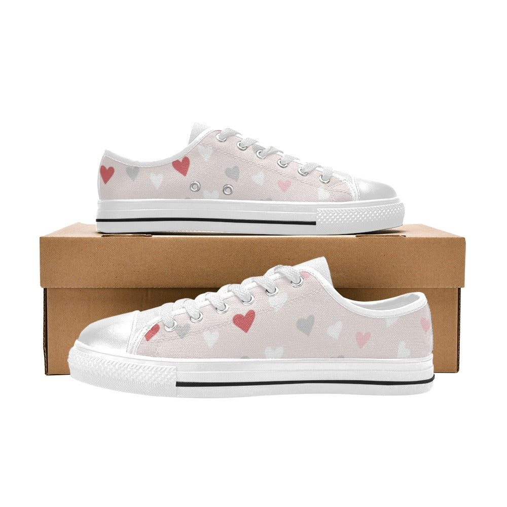 Pretty Hearts - Women's Classic Canvas Shoes