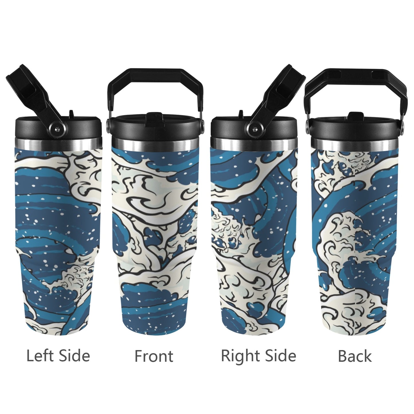 Waves - 30oz Tumbler with Top Handle