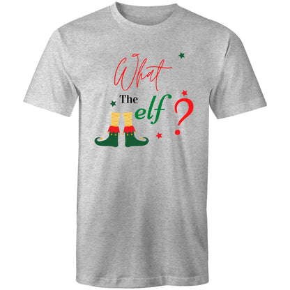What The Elf? - Mens T-Shirt Grey Marle Christmas Mens T-shirt Merry Christmas