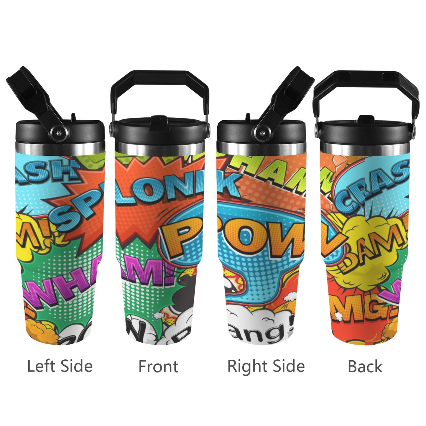 Comic Book 2 - 30oz Tumbler with Top Handle