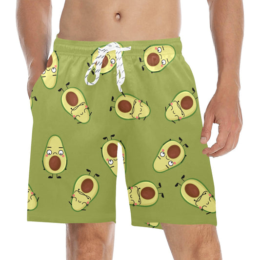 Avocado Characters - Men's Mid-Length Beach Shorts