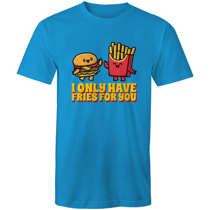 I Only Have Fries For You, Burger And Fries - Mens T-Shirt Arctic Blue Mens T-shirt