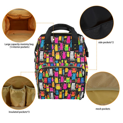 Colourful Cats - Multifunction Backpack