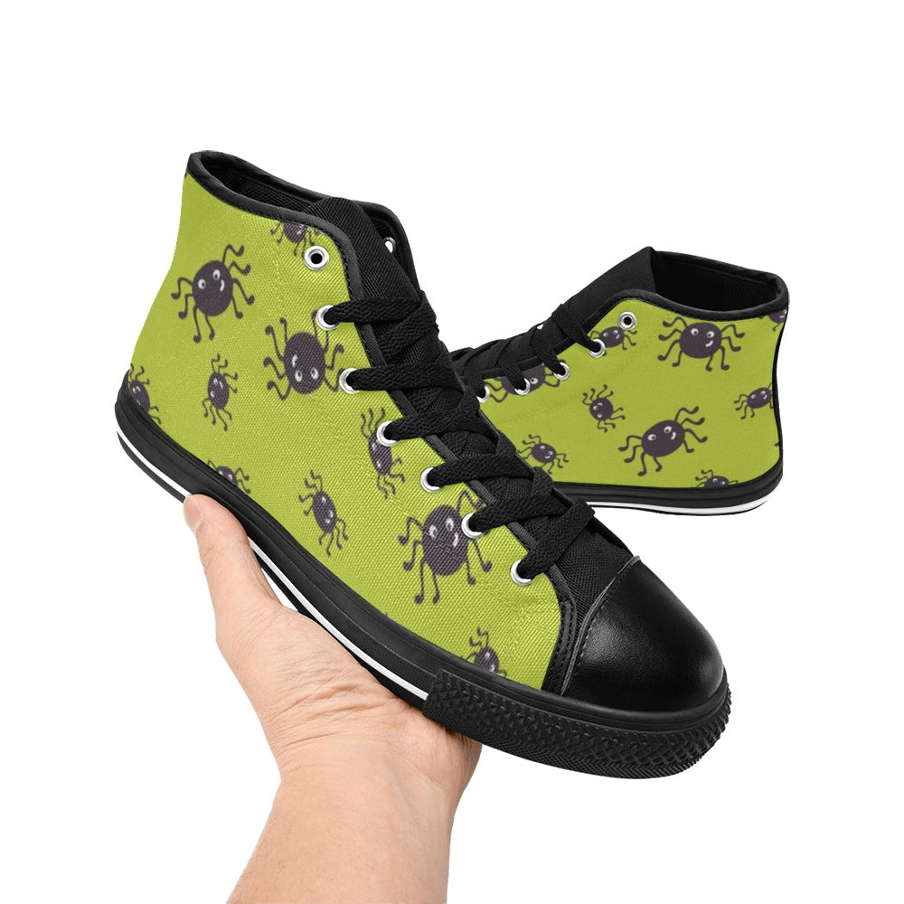 Cartoon Spiders - Women's High Top Canvas Shoes