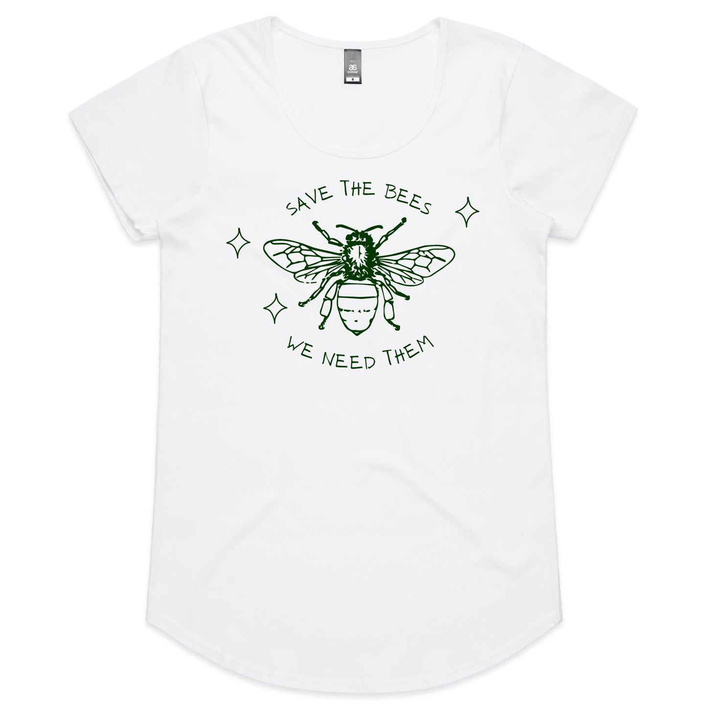 Save The Bees - Womens Scoop Neck T-Shirt