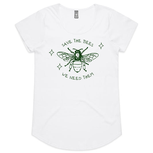 Save The Bees - Womens Scoop Neck T-Shirt