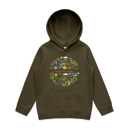 Stay Natural - Youth Supply Hood Army Kids Hoodie Plants