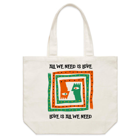 All We Need Is Love - Shoulder Canvas Tote Bag Default Title Shoulder Tote Bag