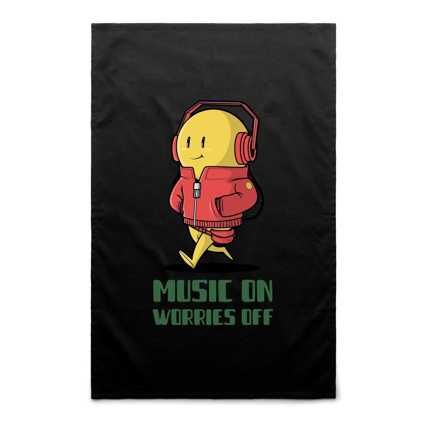 Music On, Worries Off - AS Colour Tea Towel