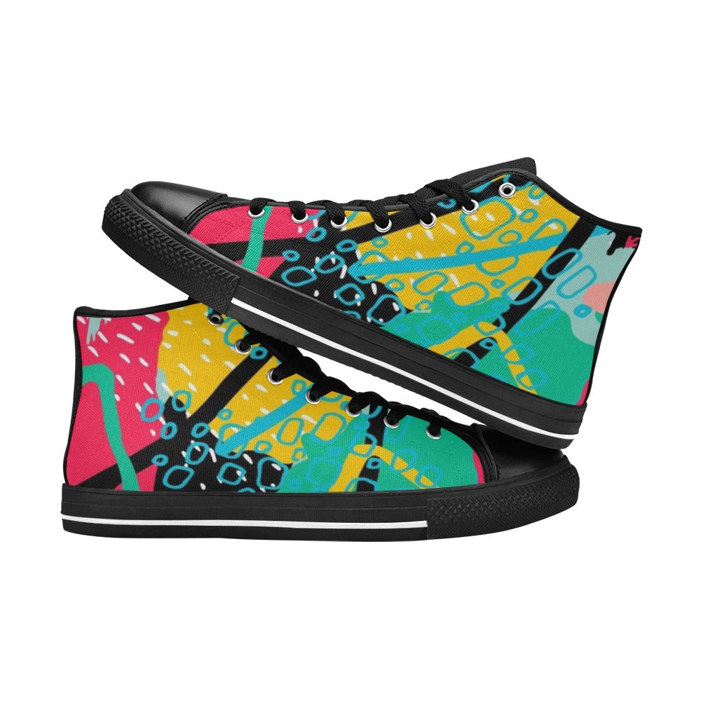 Bright And Colourful - Women's High Top Canvas Shoes