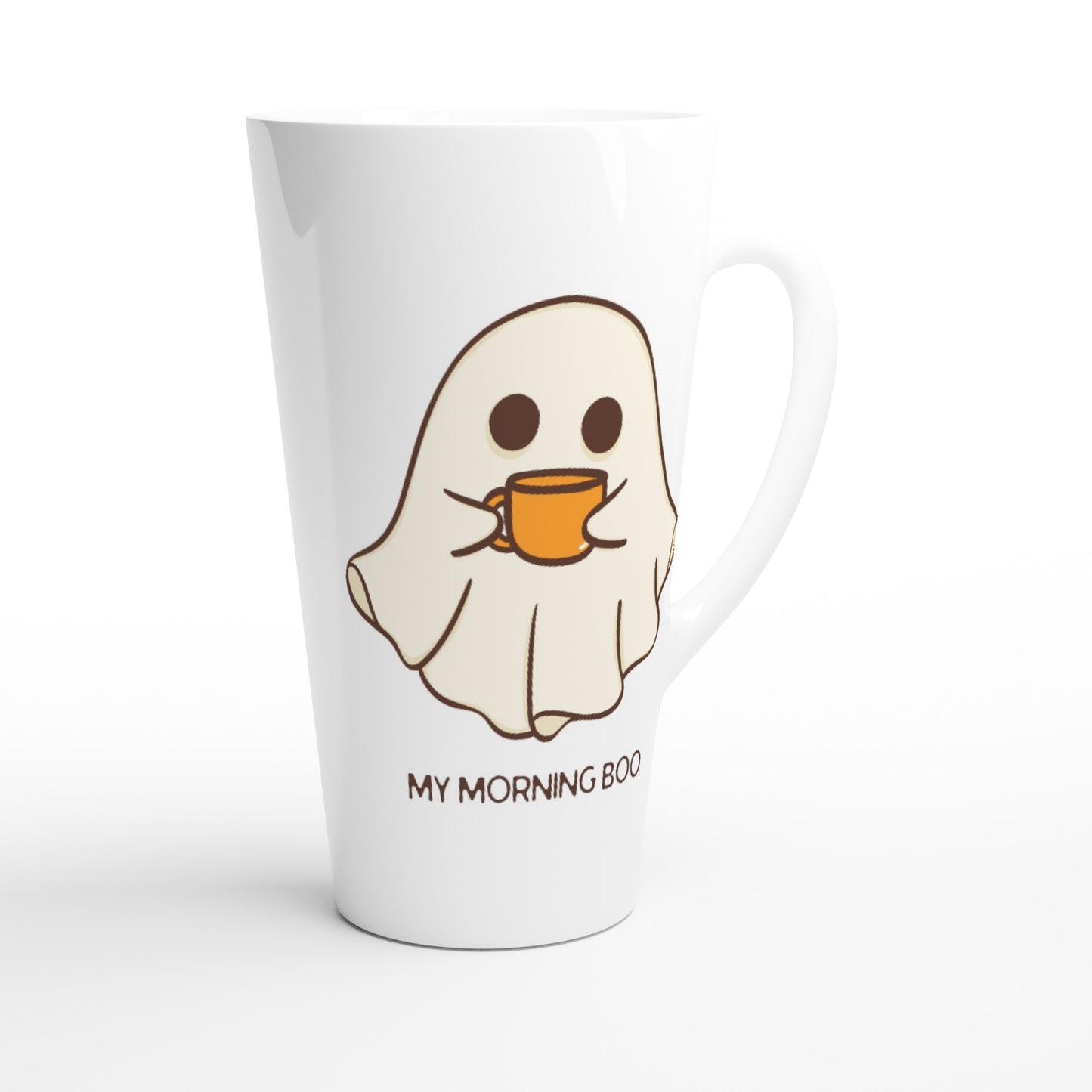 My Morning Boo - White Latte 17oz Ceramic Mug Latte Mug Coffee Sci Fi