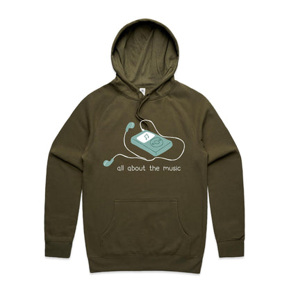 All About The Music, Music Player - Supply Hood Army Mens Supply Hoodie music retro tech