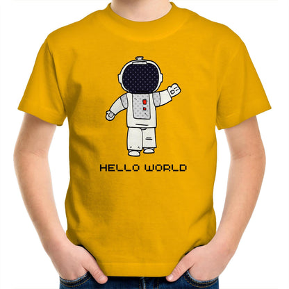 Astronaut, Hello World - Kids Youth T-Shirt