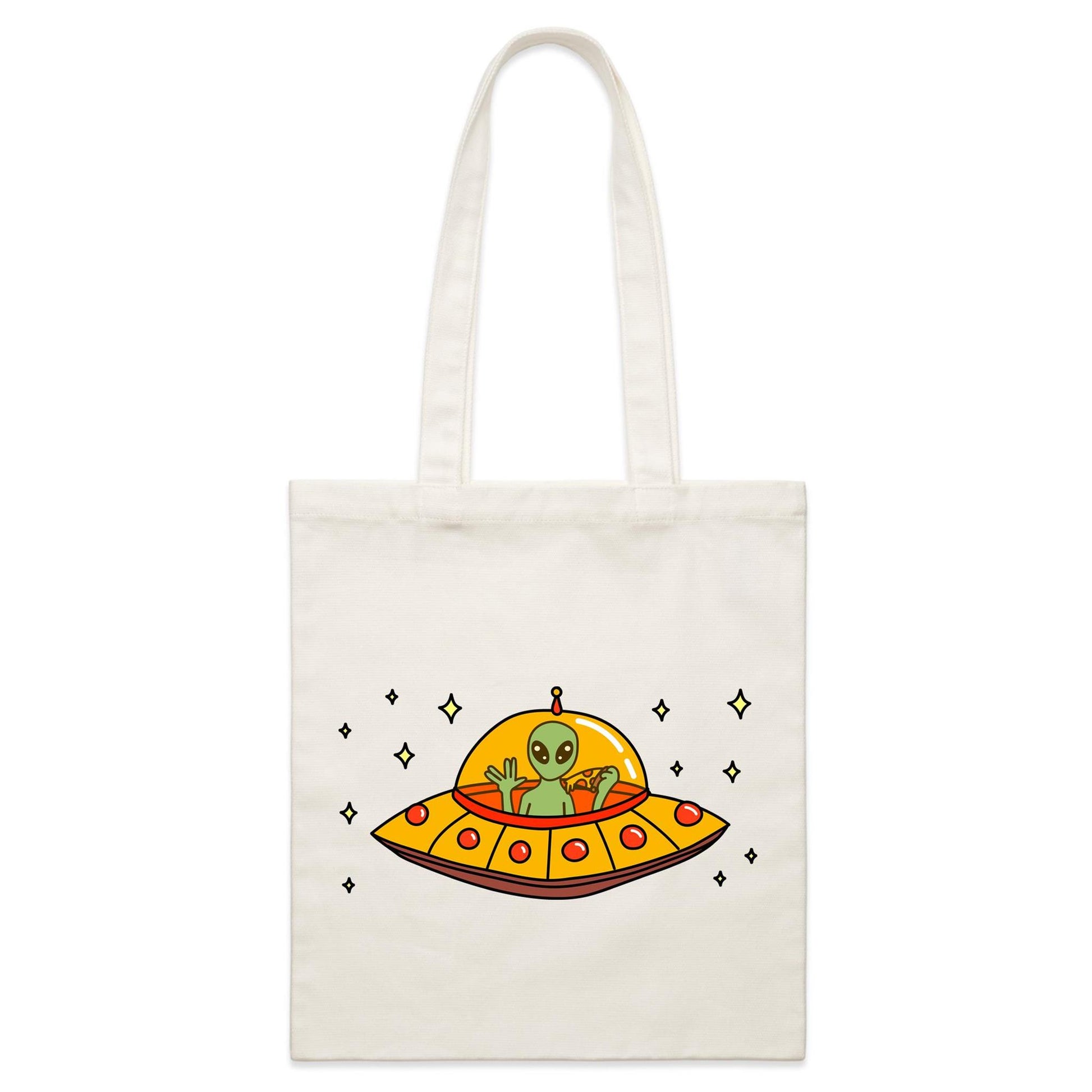 Alien Pizza - Parcel Canvas Tote Bag Default Title Parcel Tote Bag Sci Fi