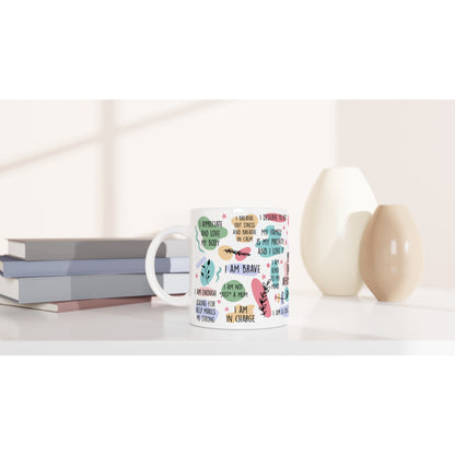 Mum Daily Affirmations - White 11oz Ceramic Mug White 11oz Mug Globally Fulfilled Mum