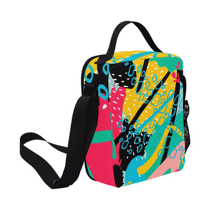 Bright Abstract - Crossbody Lunch Bag for Kids Kids Crossbody Lunch Bag