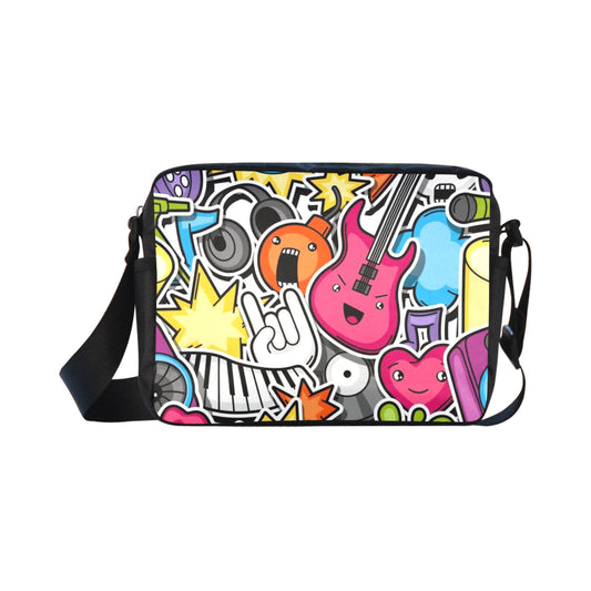 Sticker Music - Classic Cross-body Nylon Bag