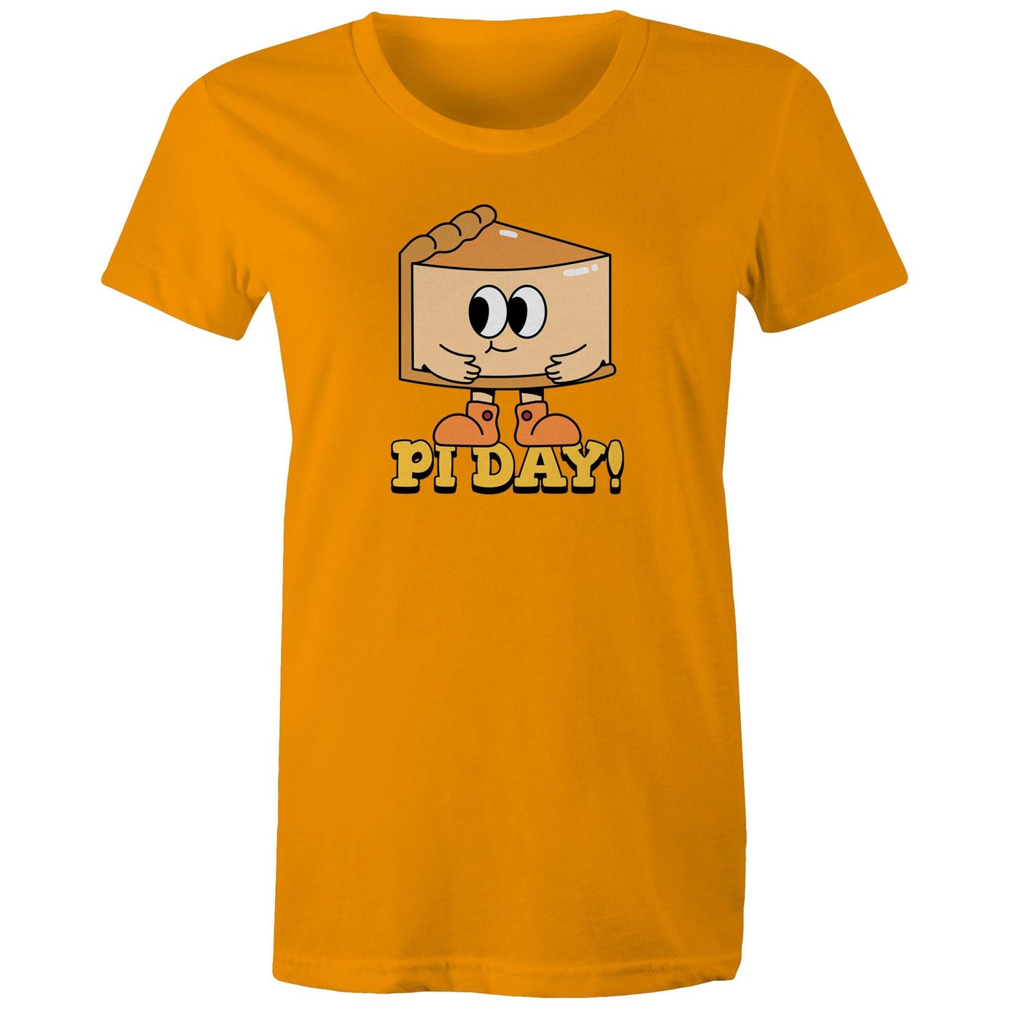 Pi Day - Womens T-shirt Orange Womens T-shirt Maths Printed In Australia