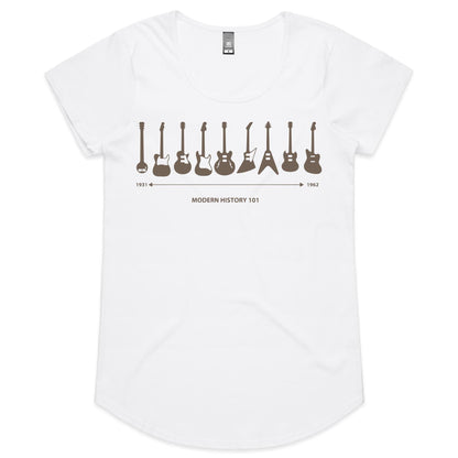 Guitar Timeline - Womens Scoop Neck T-Shirt