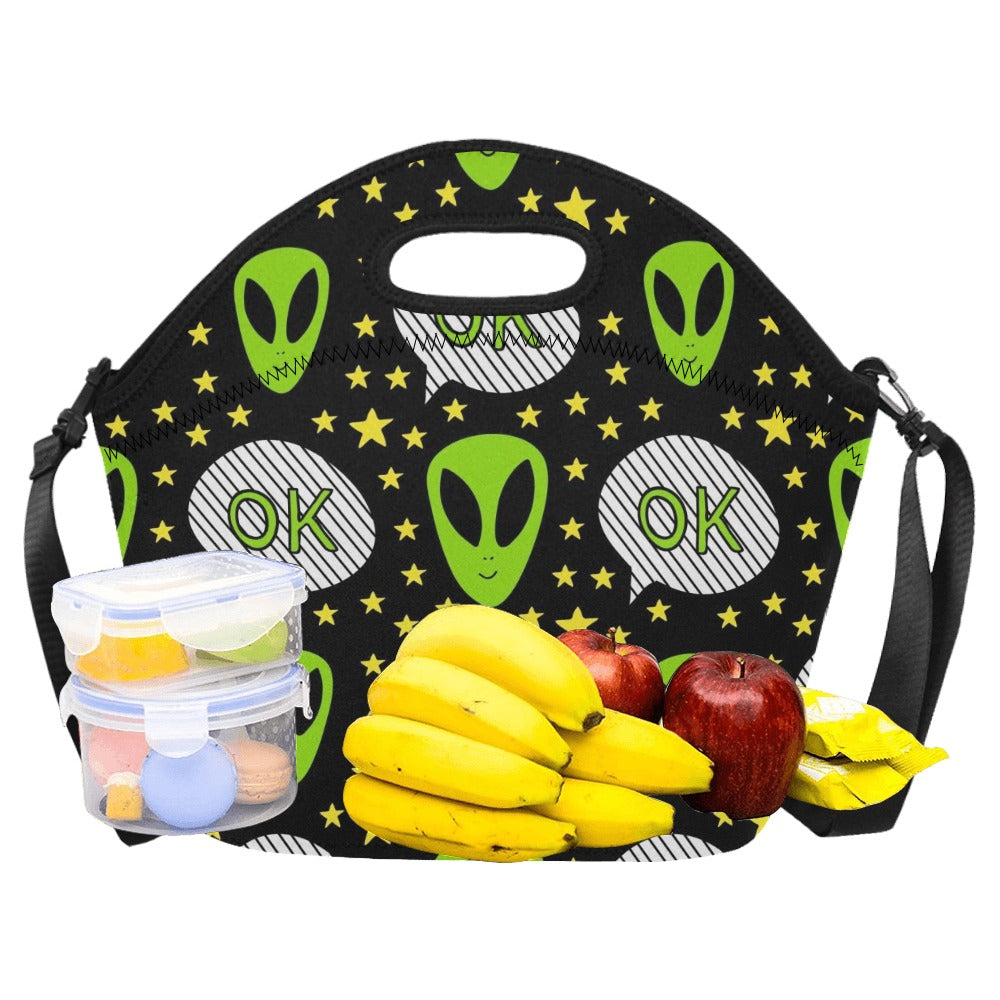 Alien OK - Neoprene Lunch Bag/Large Neoprene Lunch Bag/Large