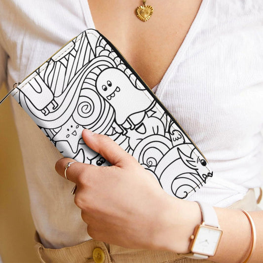 Black And White Creatures - Leather Wallet / Purse