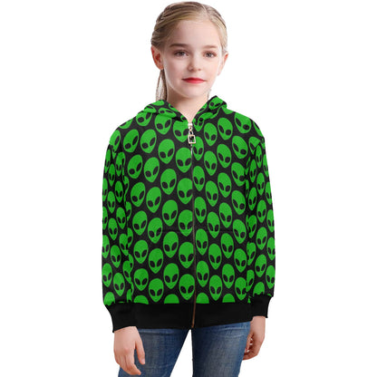 Aliens - Senior Girls Zip Up Hoodie