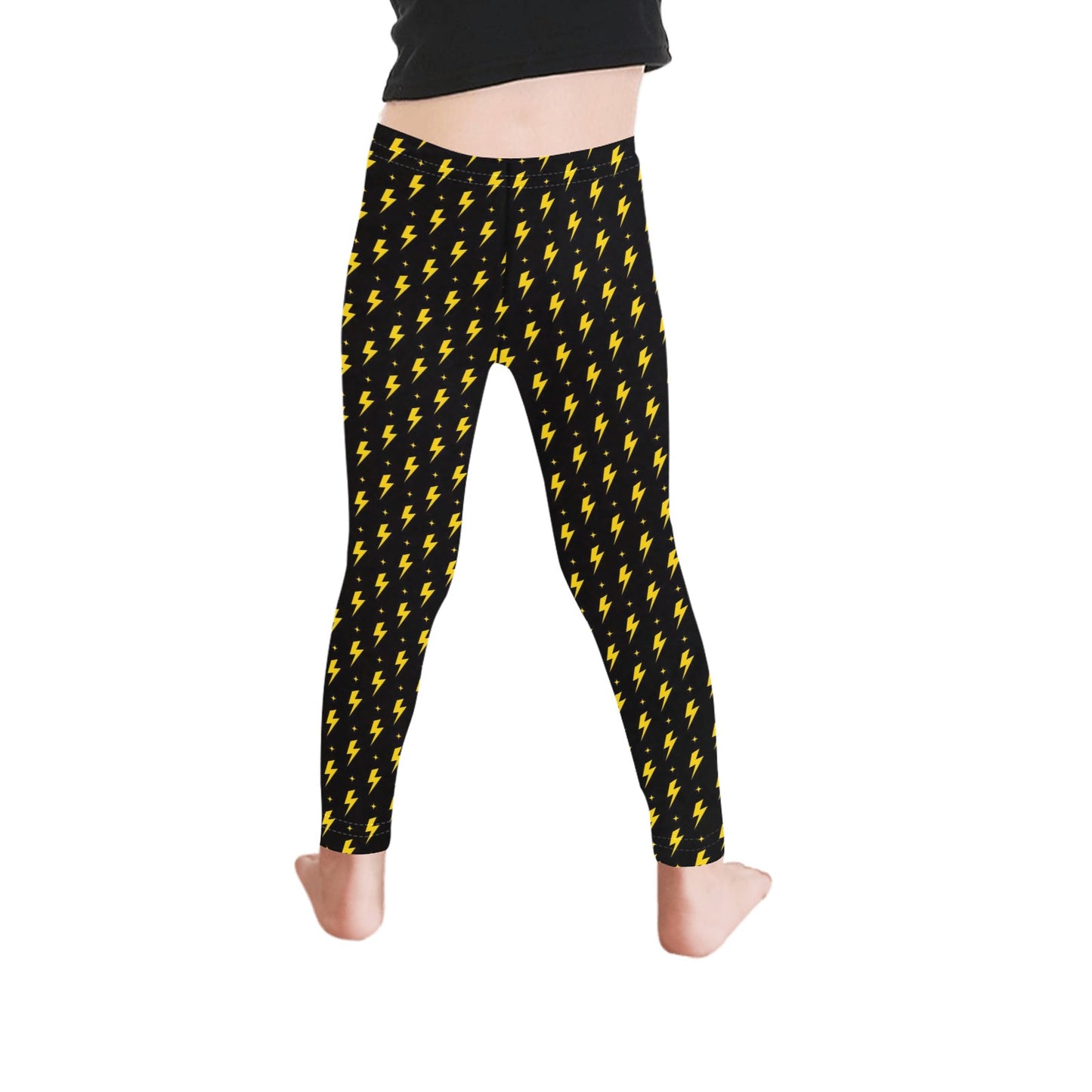 Yellow Lightning - Kid's Ankle Length Leggings