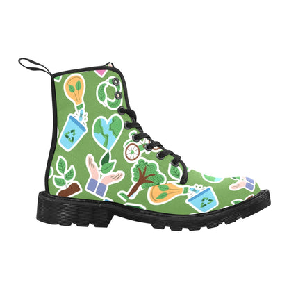 Earth Stickers - Martin Boots for Women (Black)