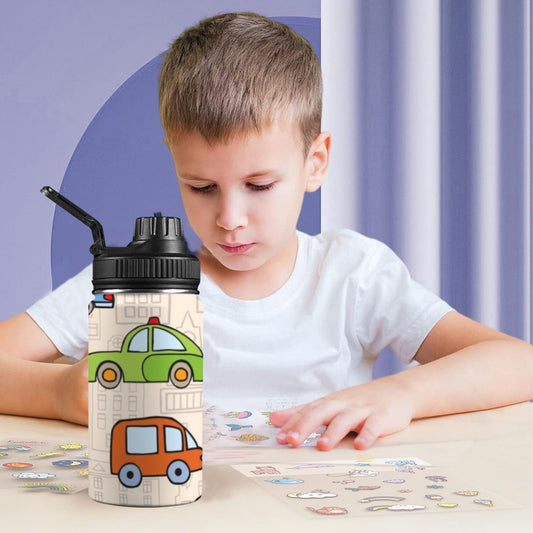 Kids Cars - Kids Water Bottle with Chug Lid (12 oz)