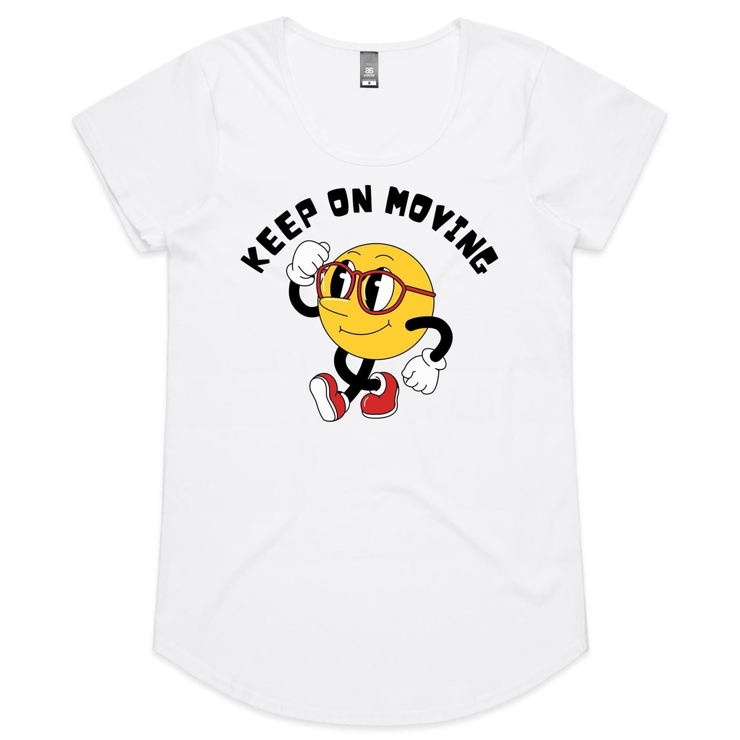 Keep On Moving - Womens Scoop Neck T-Shirt