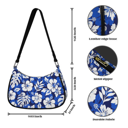 Blue Hawaiian Floral - Small Shoulder Bag