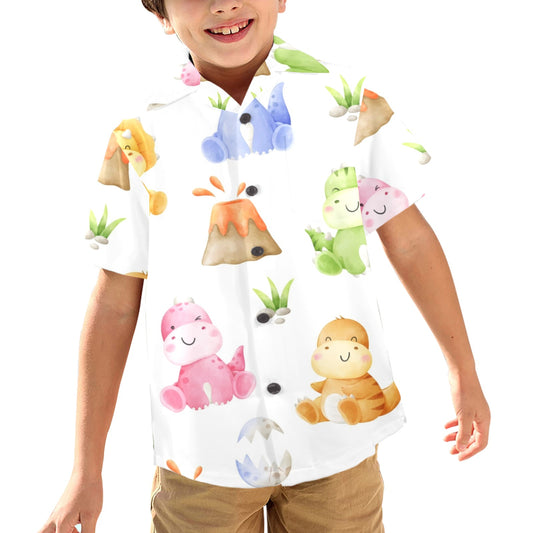 Hatching Dinosaurs - Junior Boys Hawaiian Shirt