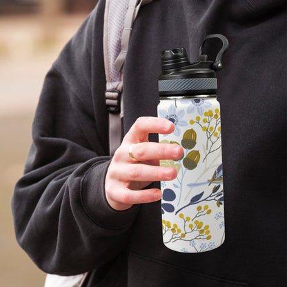 Bird Floral - Insulated Water Bottle with Dual-Use Lid (18oz) Insulated Water Bottle with Dual-Use Lid (18oz) animal Printed Offshore