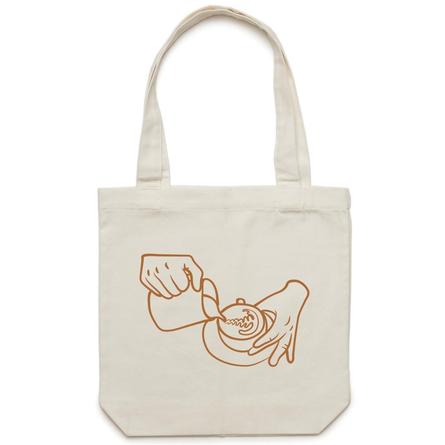 Barista - Canvas Tote Bag Cream One Size Tote Bag Printed In Australia