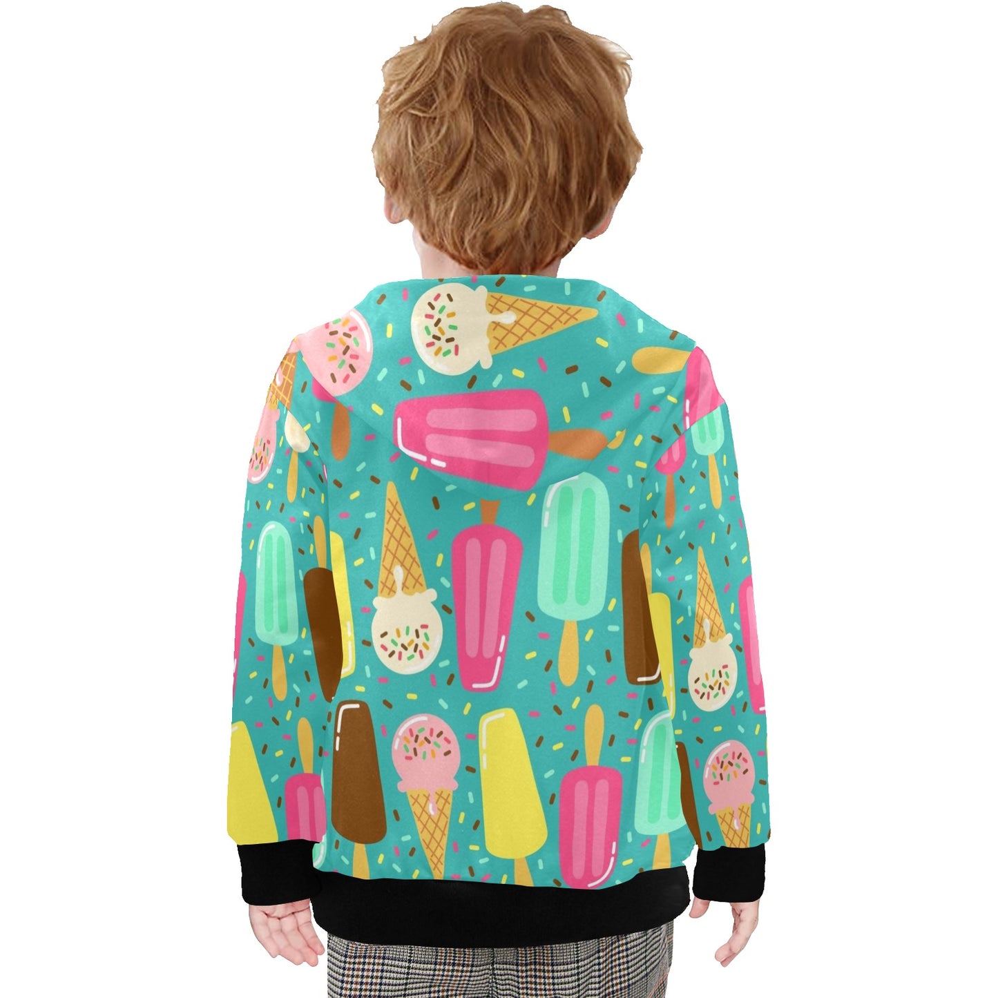 Ice Cream - Junior Boys Zip Up Hoodie