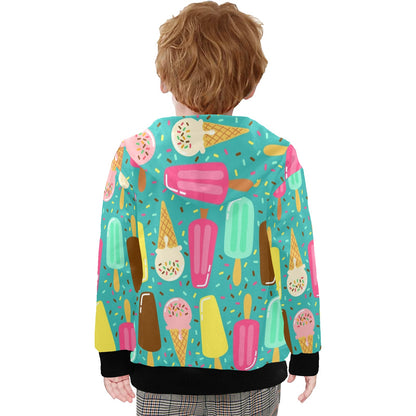 Ice Cream - Junior Boys Zip Up Hoodie