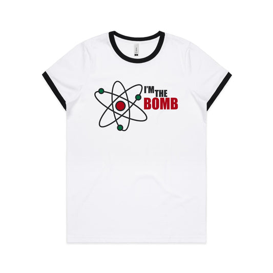 I'm The Bomb, Atom - Women's Ringer Tee