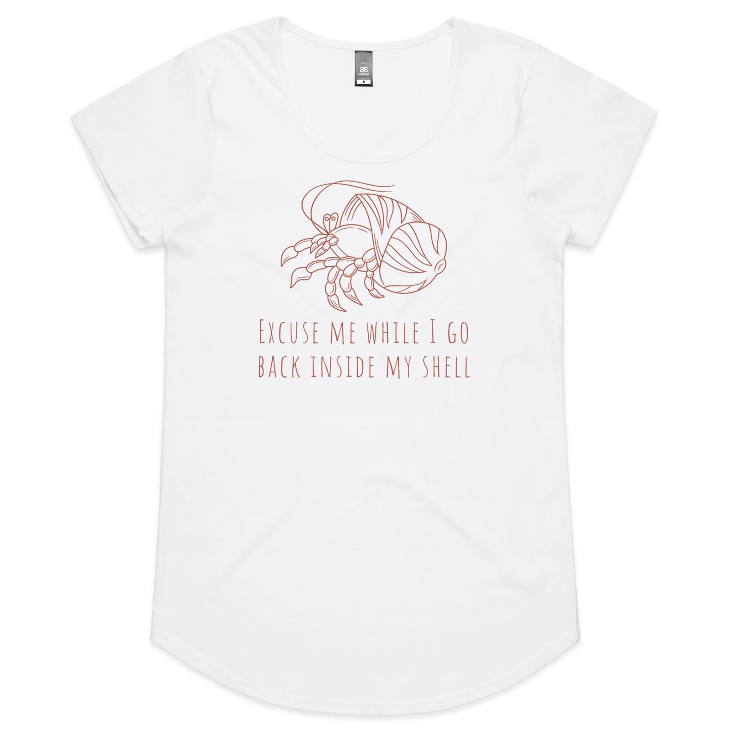 Hermit Crab, Introvert - Womens Scoop Neck T-Shirt