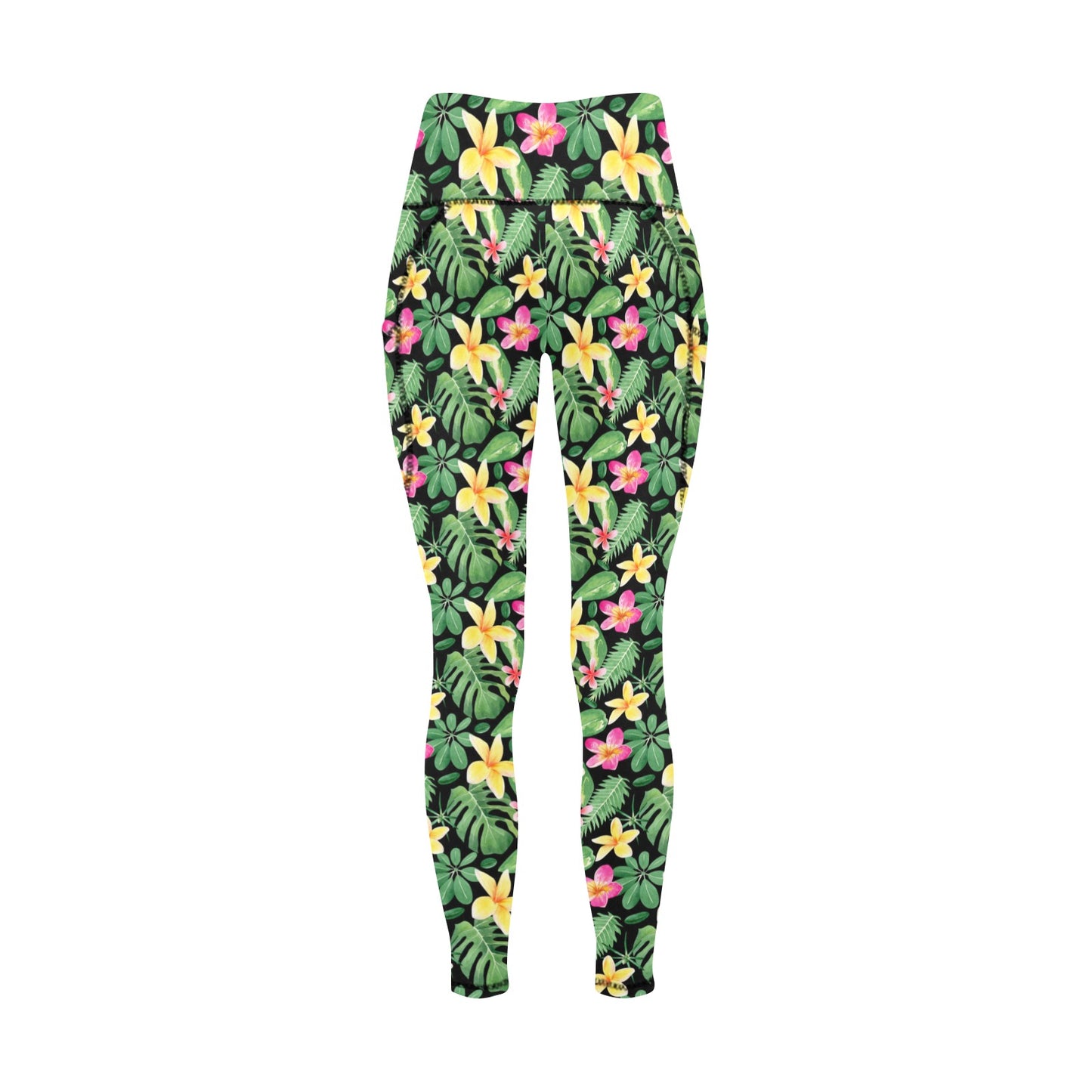 Frangipani - Women's Leggings with Pockets