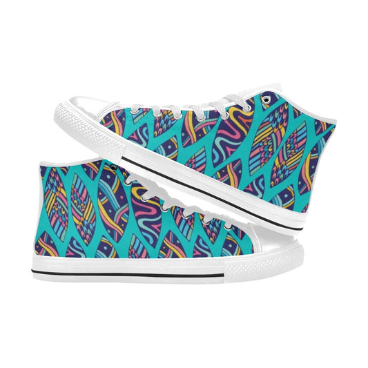 Aloha Surfboards - Kids High Top Canvas Shoes Kids High Top Canvas Shoes Printed Offshore Summer Surf