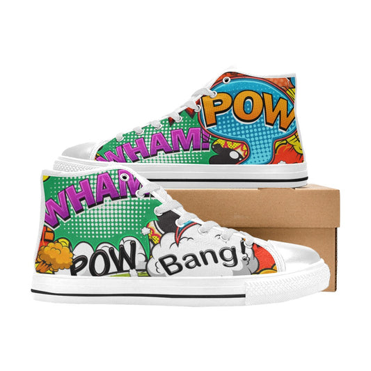 Comic Book 2 - Men's High Top Canvas Shoes