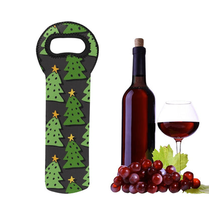 Christmas Trees - Neoprene Wine Bag