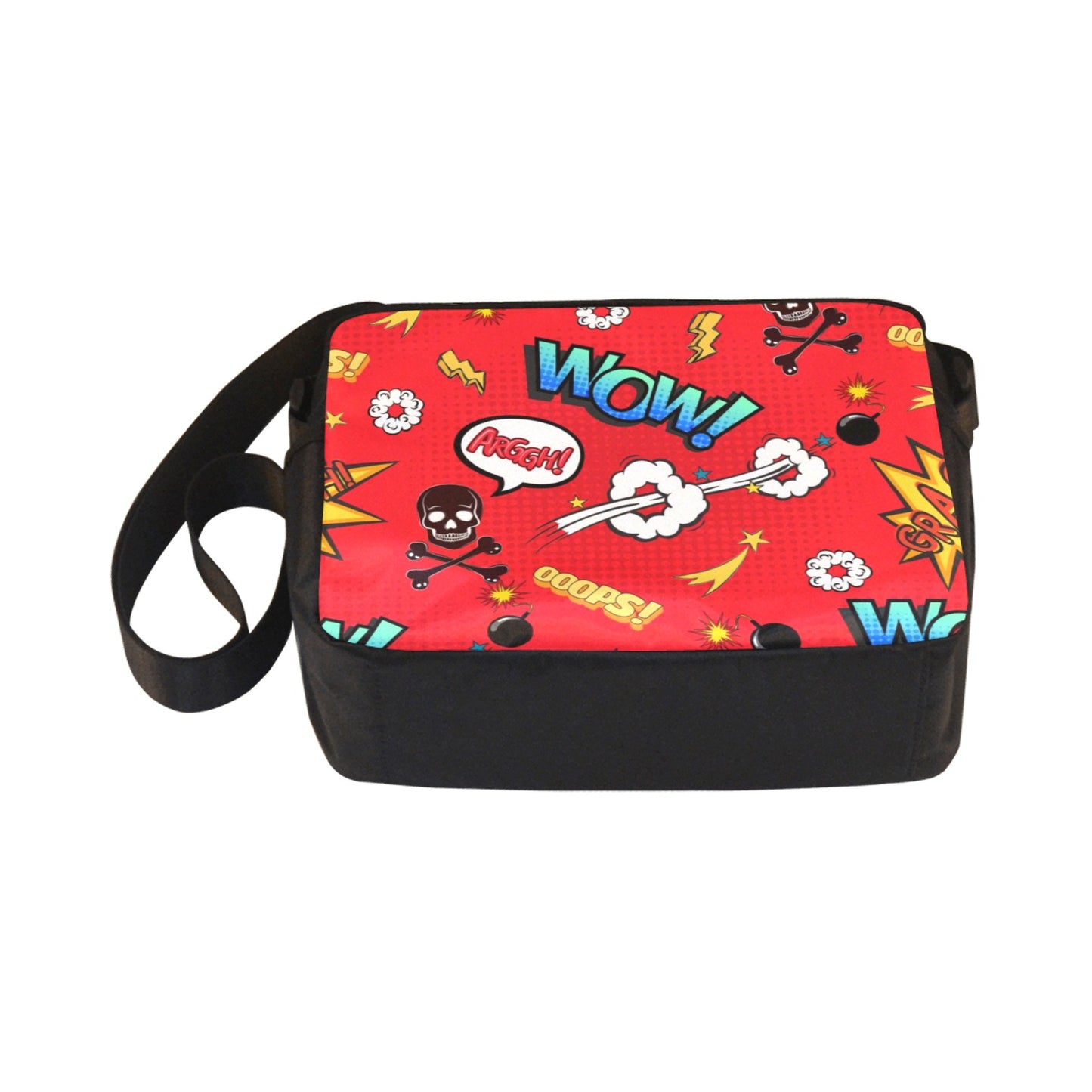 Comic Book Red - Classic Cross-body Nylon Bag