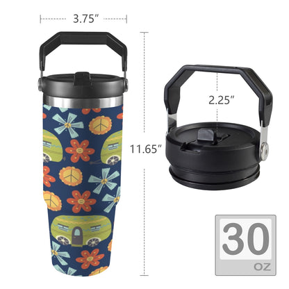 Hippy Caravan - 30oz Tumbler with Top Handle