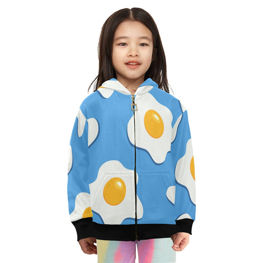 Fried Eggs - Junior Girls Zip up Hoodie