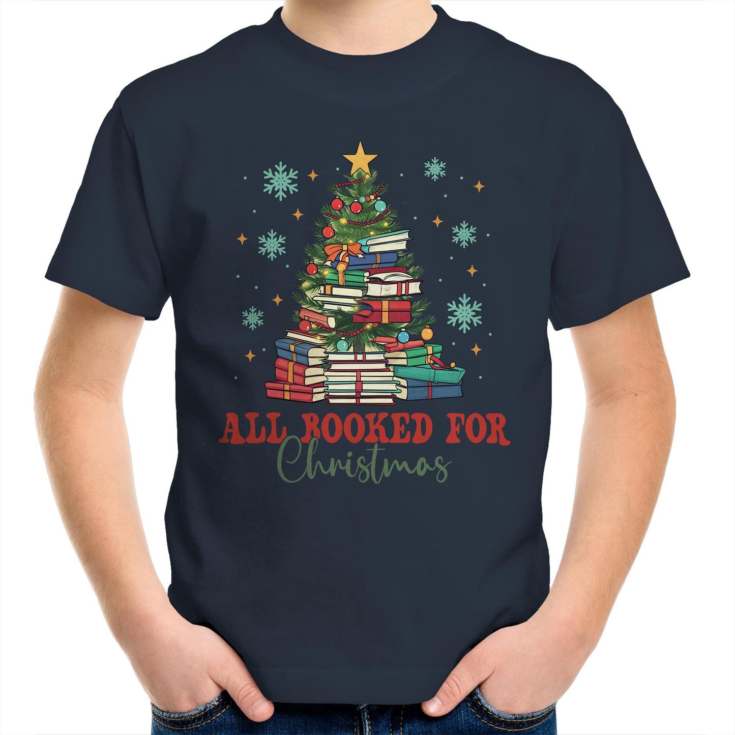 All Booked For Christmas - Kids Youth T-Shirt