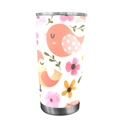 Lovely Birds - 20oz Travel Mug with Clear Lid Clear Lid Travel Mug animal