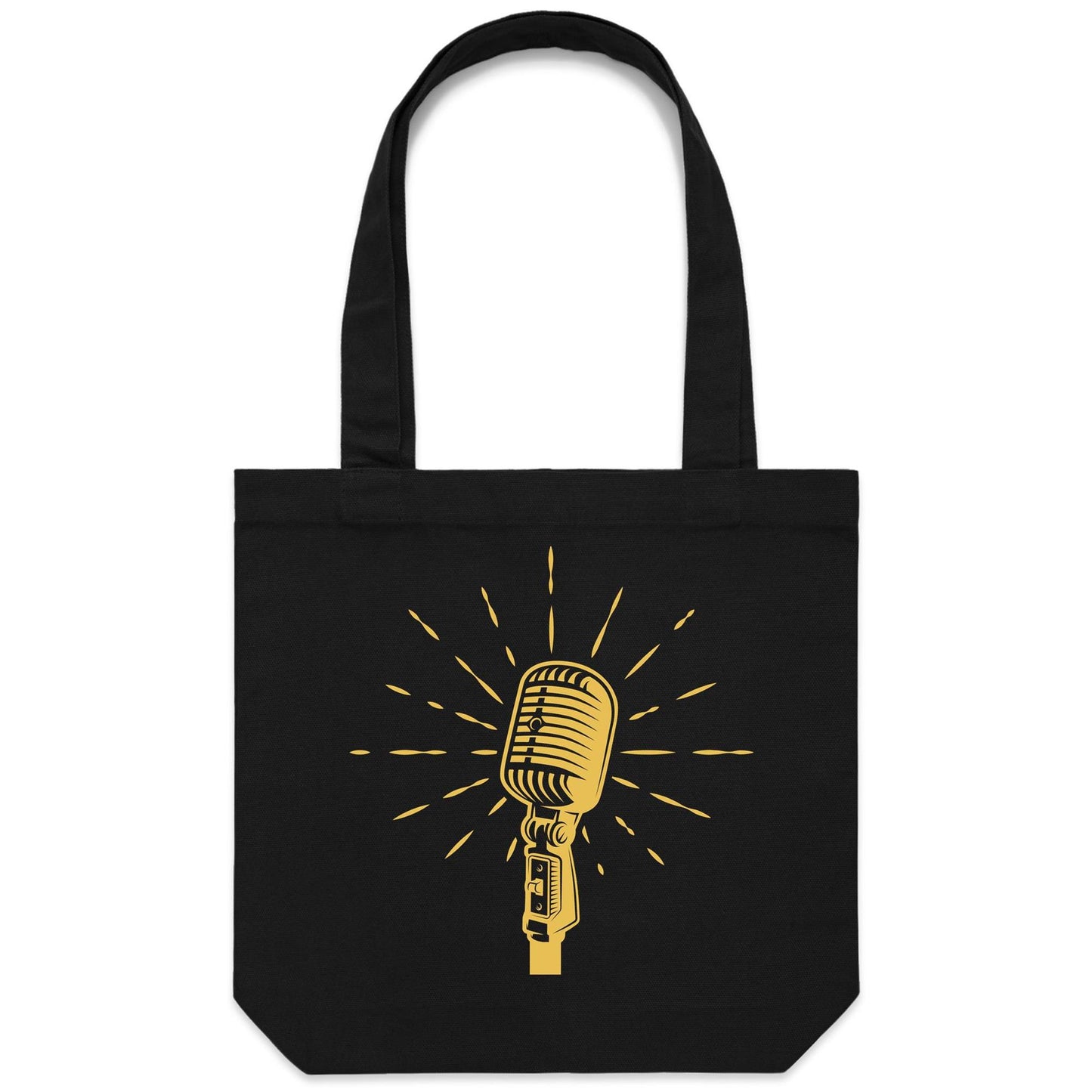 Retro Microphone - Canvas Tote Bag