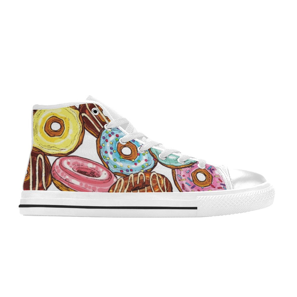 Doughnuts - Men's High Top Canvas Shoes